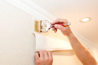 Pose de papier peint à Curac — revêtements muraux et toiles de verre